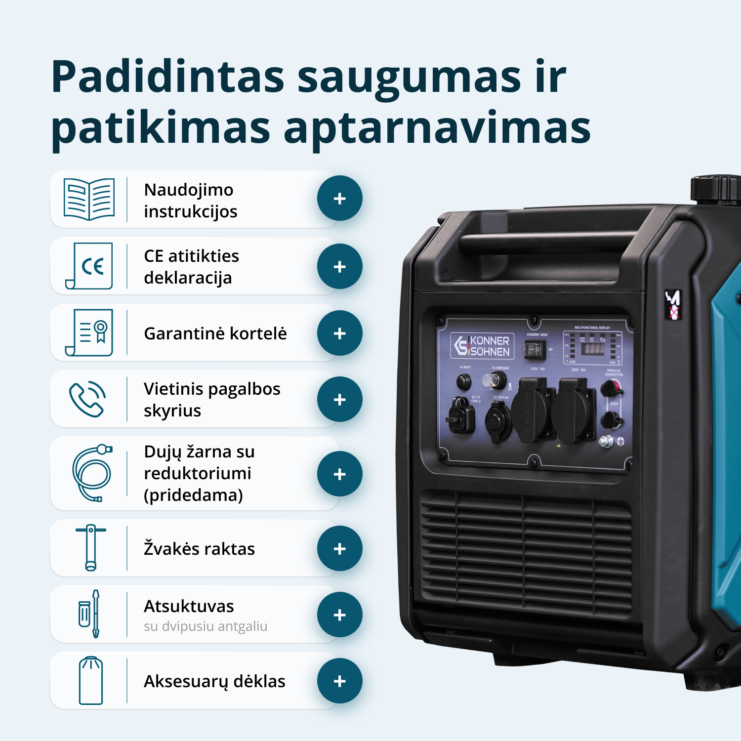 LPG/benzino inverterinis generatorius KS 4000iEG S