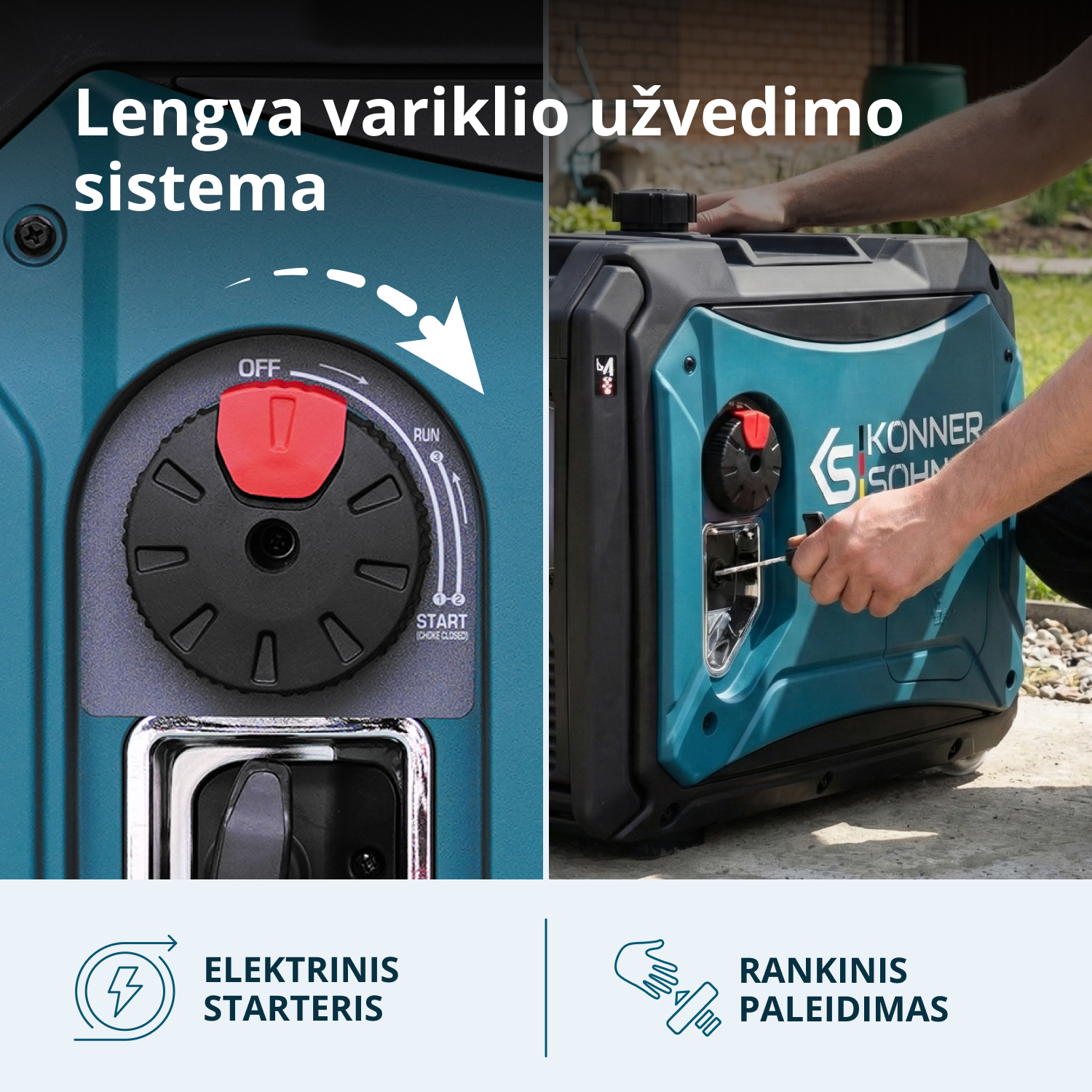 LPG/benzino inverterinis generatorius KS 4000iEG S