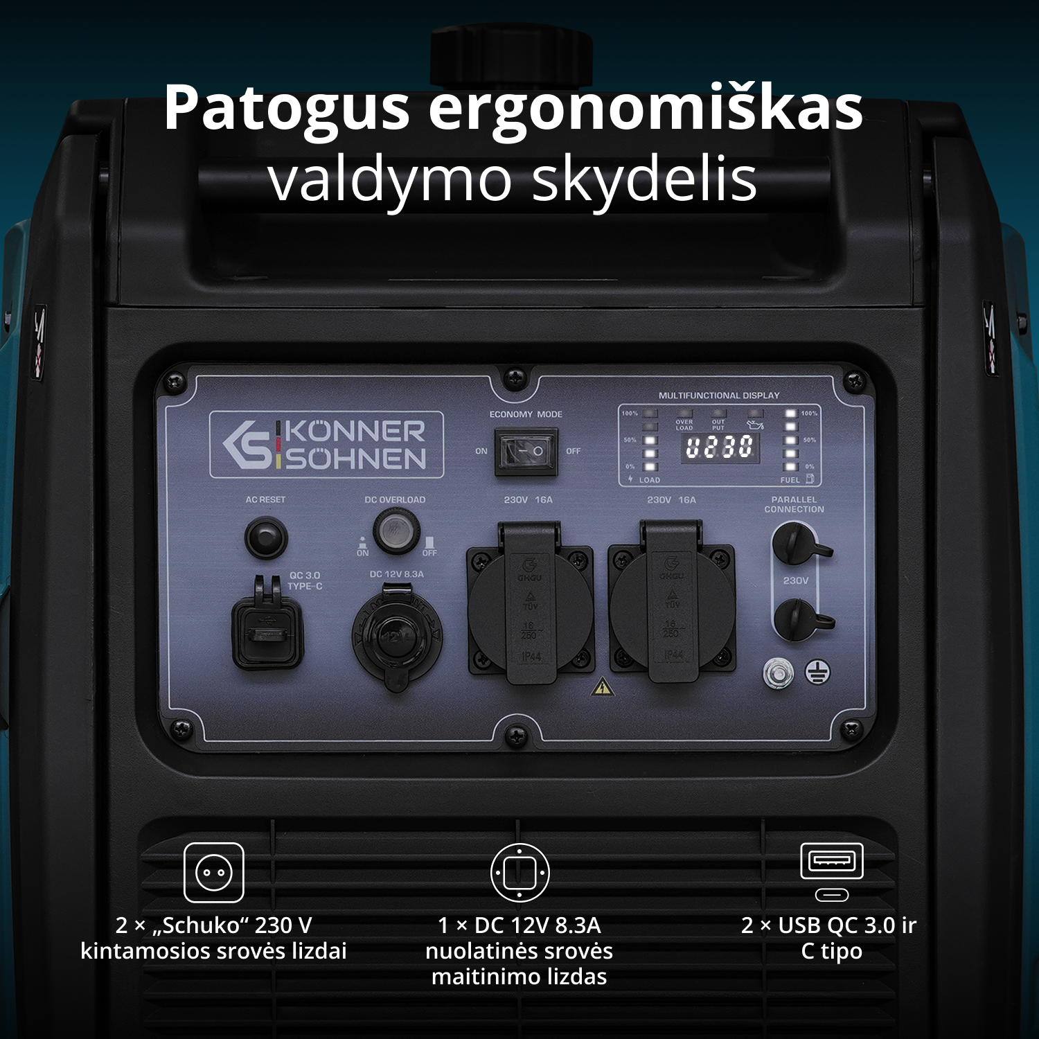 LPG/benzino inverterinis generatorius KS 4000iEG S