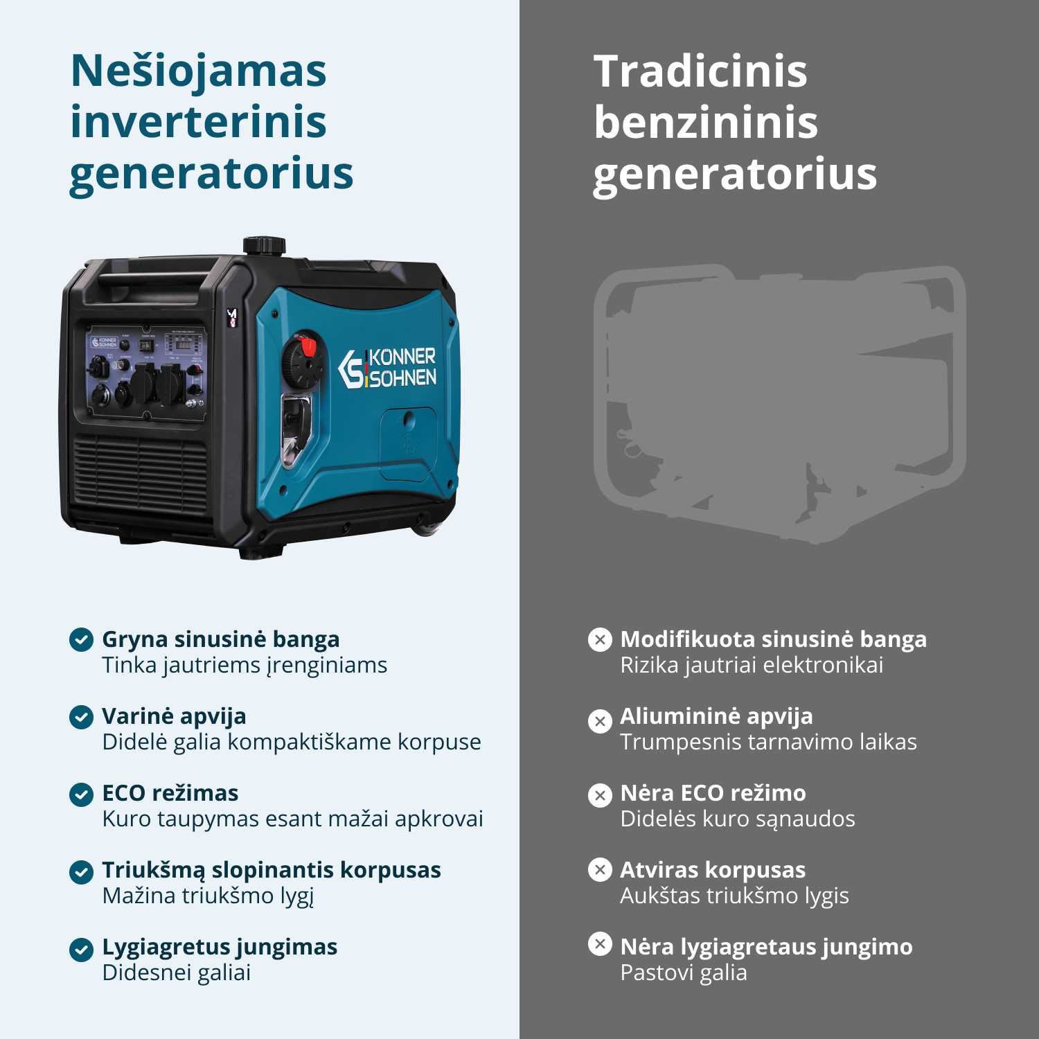 Inverterinis generatorius KS 4000iE S