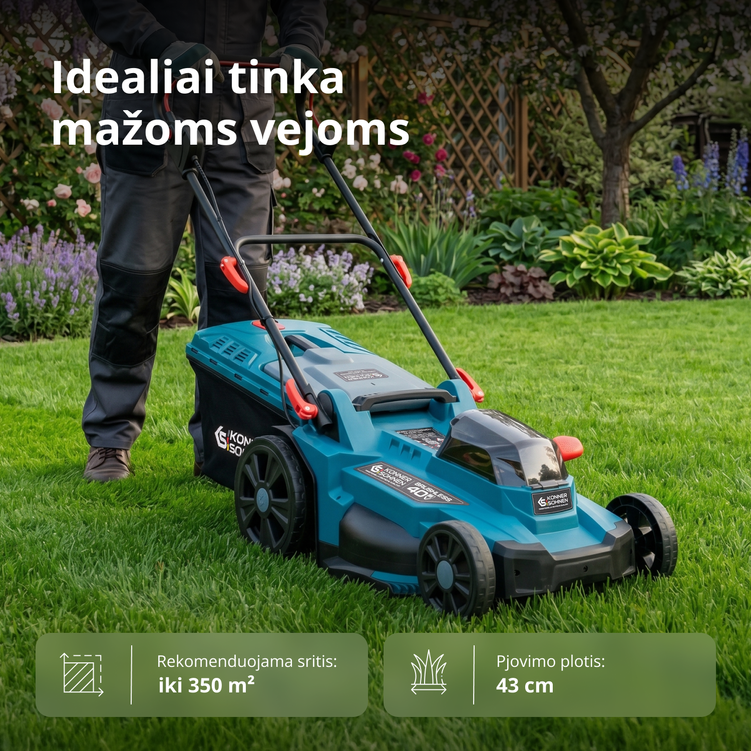 Reklaminis vejos priežiūros rinkinys KS 43LM-BCT40V-SET