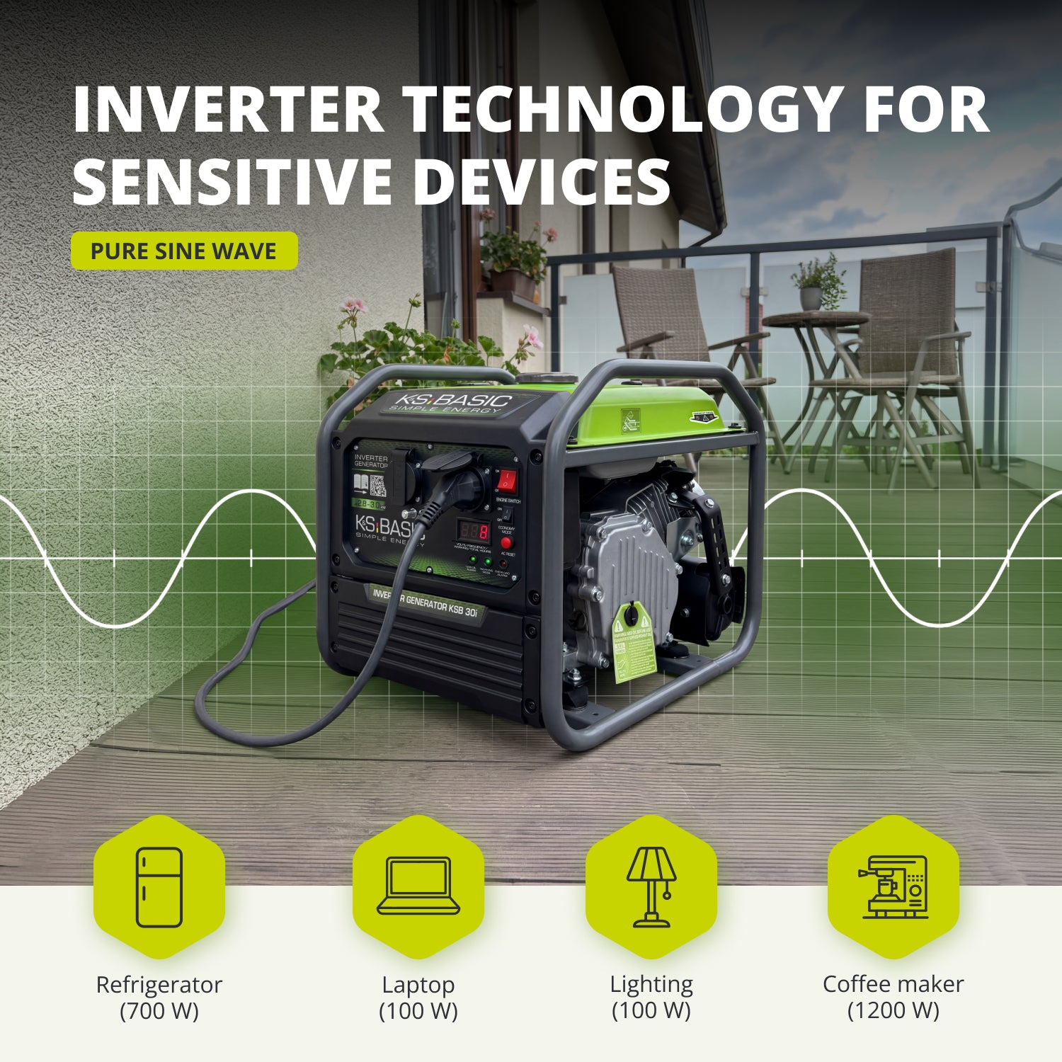 Inverterinis generatorius KSB 30i