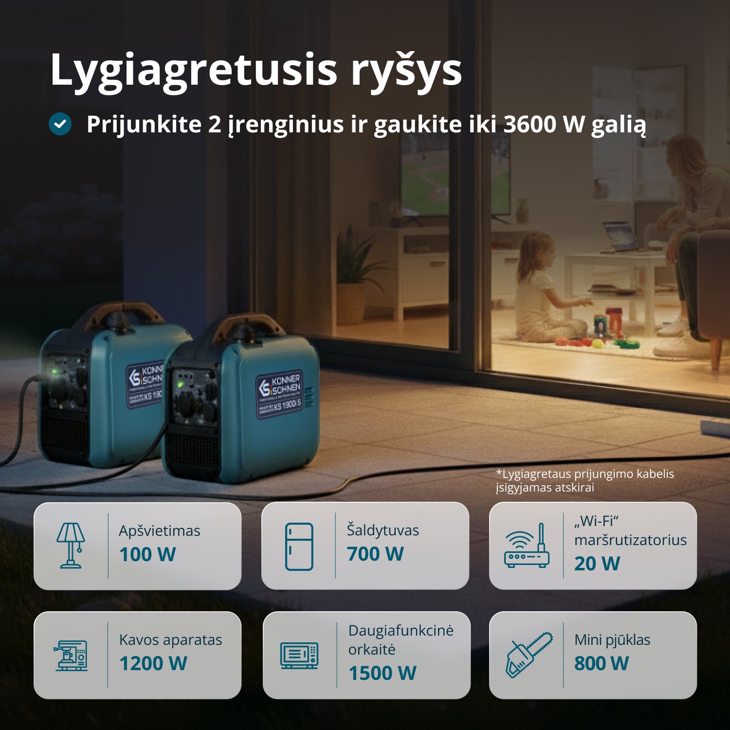 Inverterinis generatorius KS 1900i S