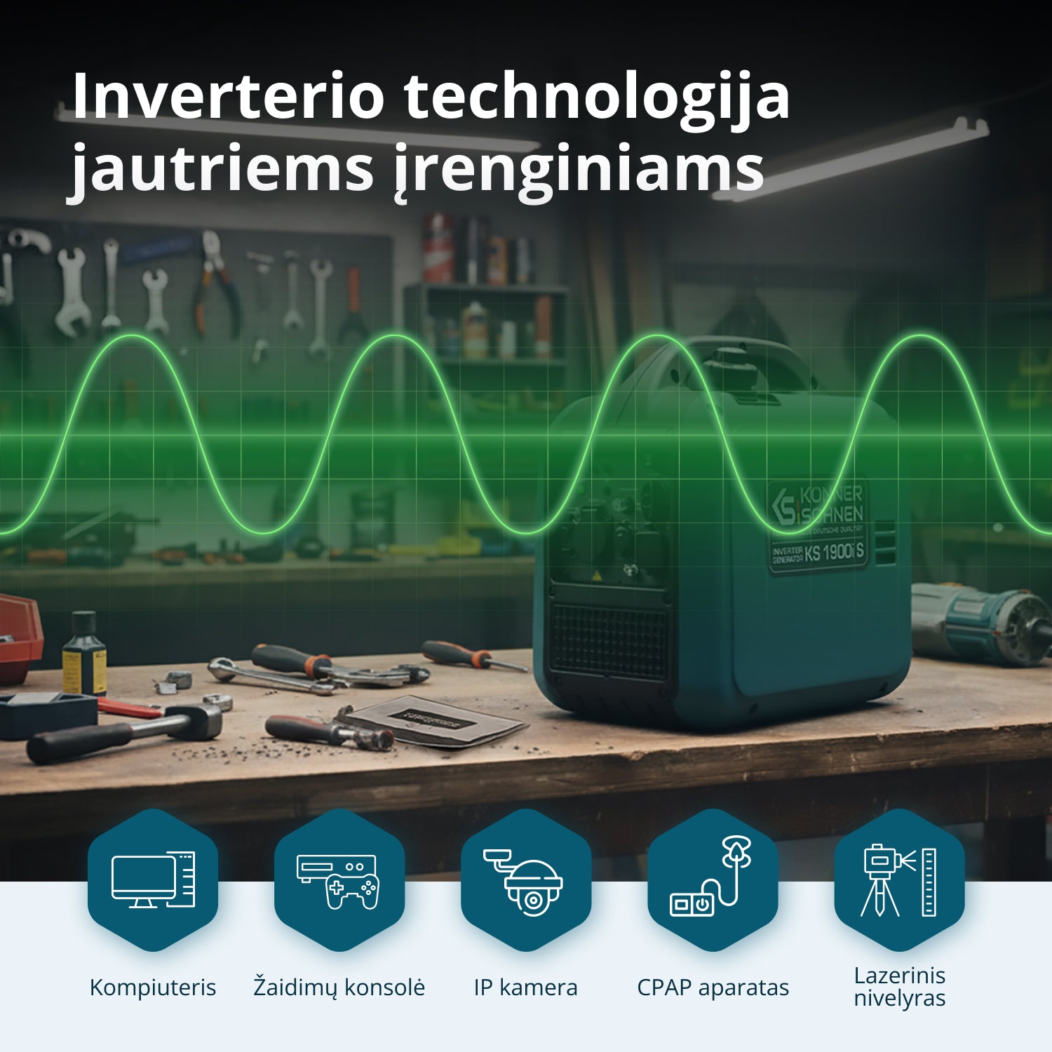 Inverterinis generatorius KS 1900i S