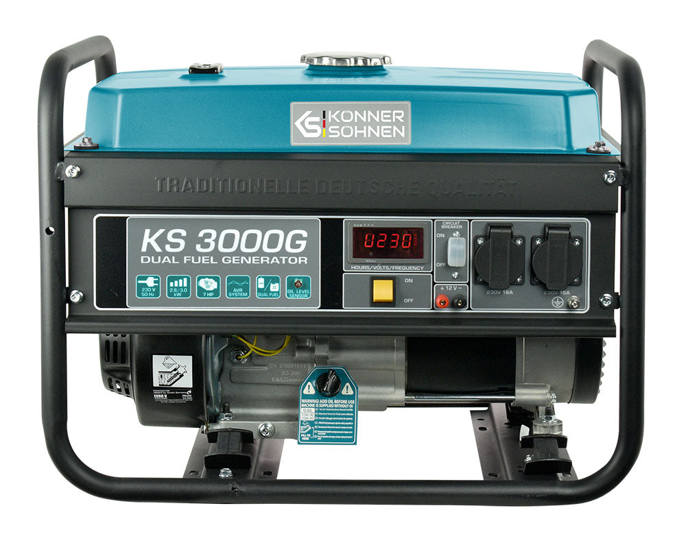 LPG/Benzininis generatorius "Könner & Söhnen" KS 3000G