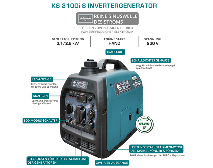 Inverterinis generatorius KS 3100i S