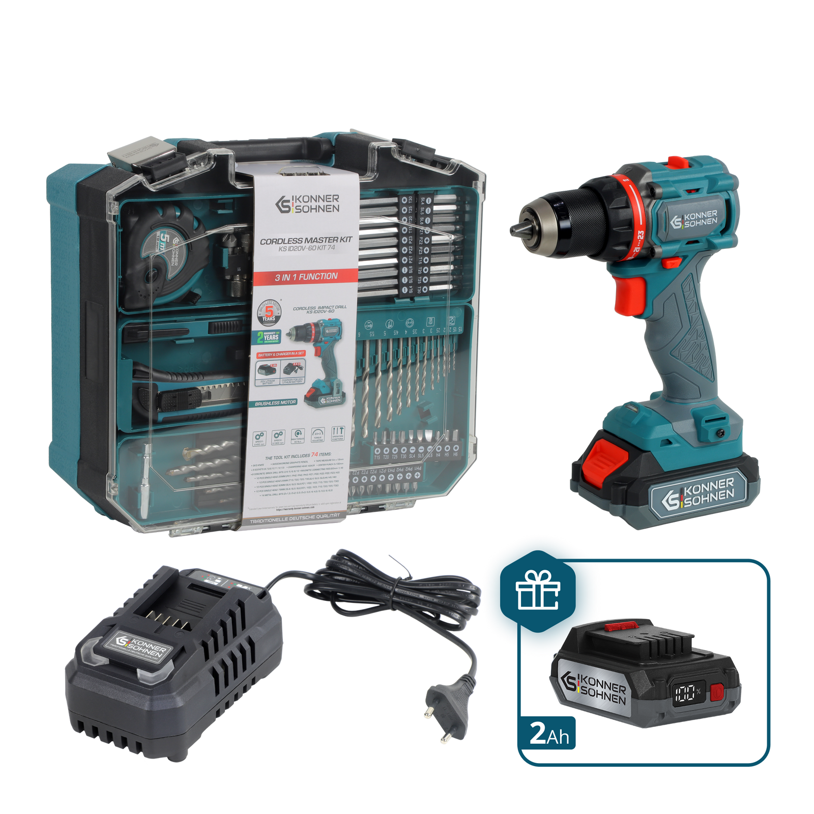 Belaidis pagrindinis rinkinys KS ID20V-60 RINKINYS 74