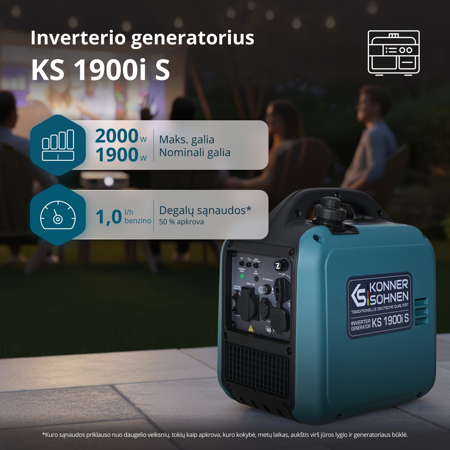 Inverterinis generatorius KS 1900i S