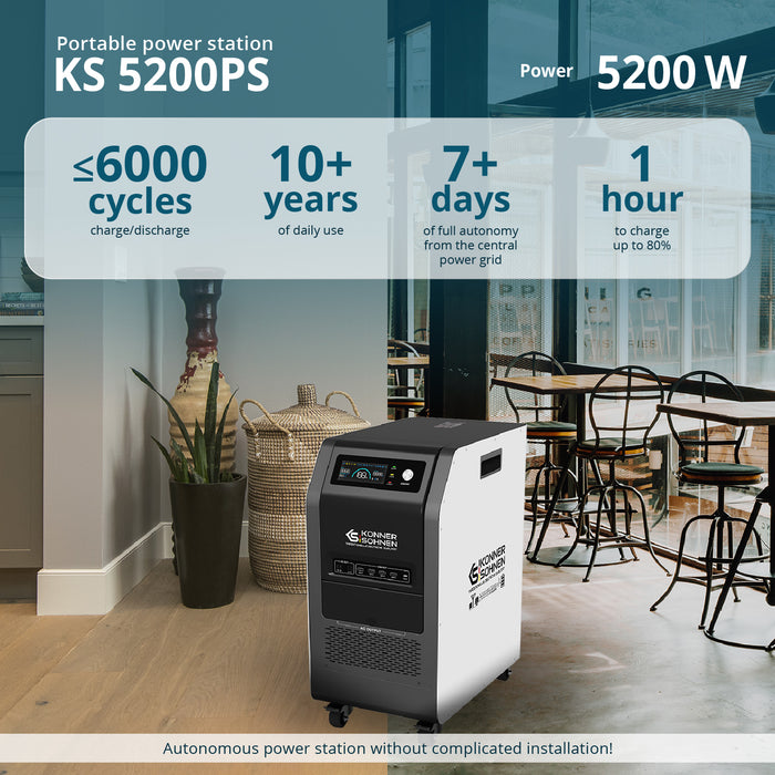 Nešiojama energijos stotis 3-in-1 KS 5200PS