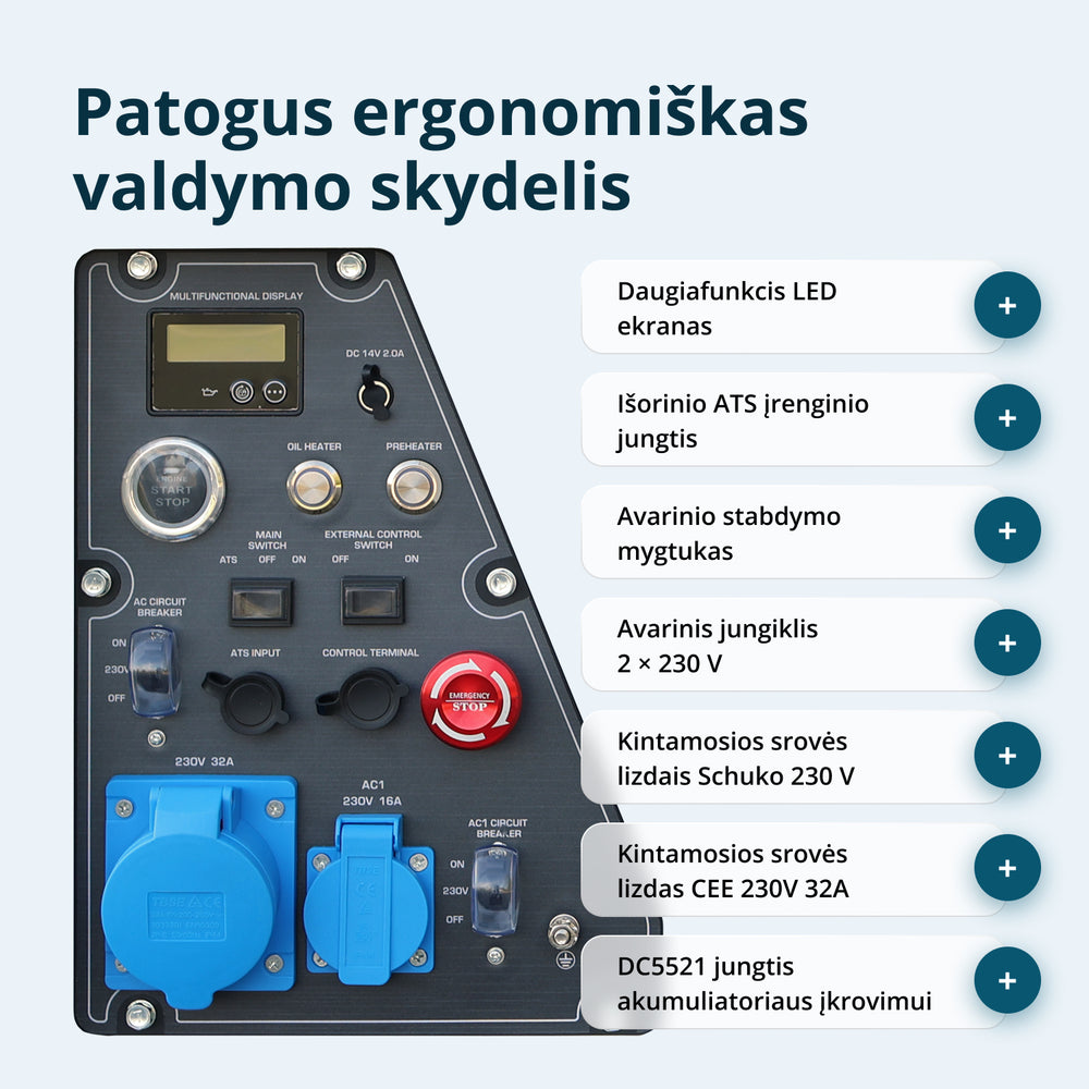 Dyzelinis inverterinis generatorius garso izoliacijos korpuse KS 6500iDE S ATSR