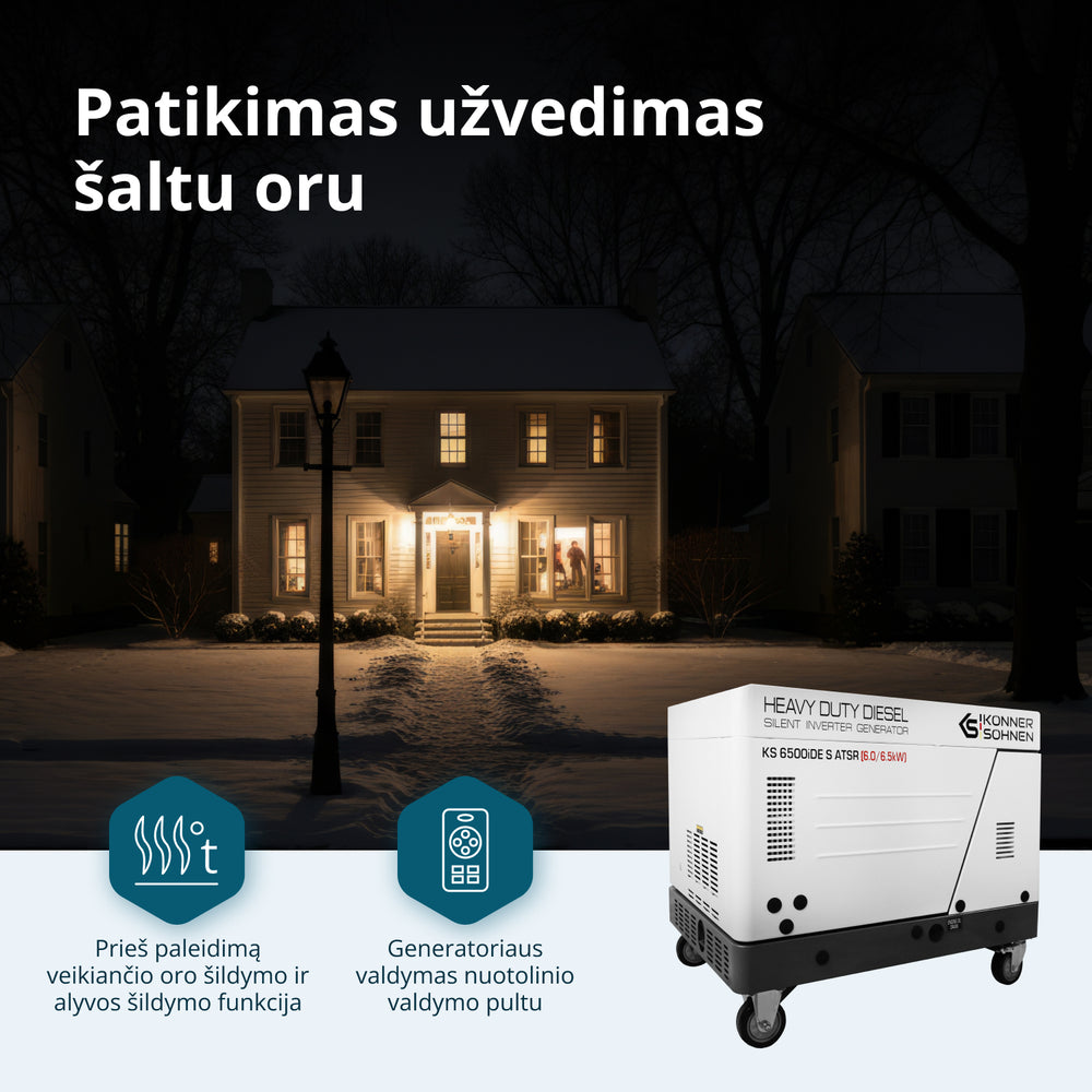 Dyzelinis inverterinis generatorius garso izoliacijos korpuse KS 6500iDE S ATSR