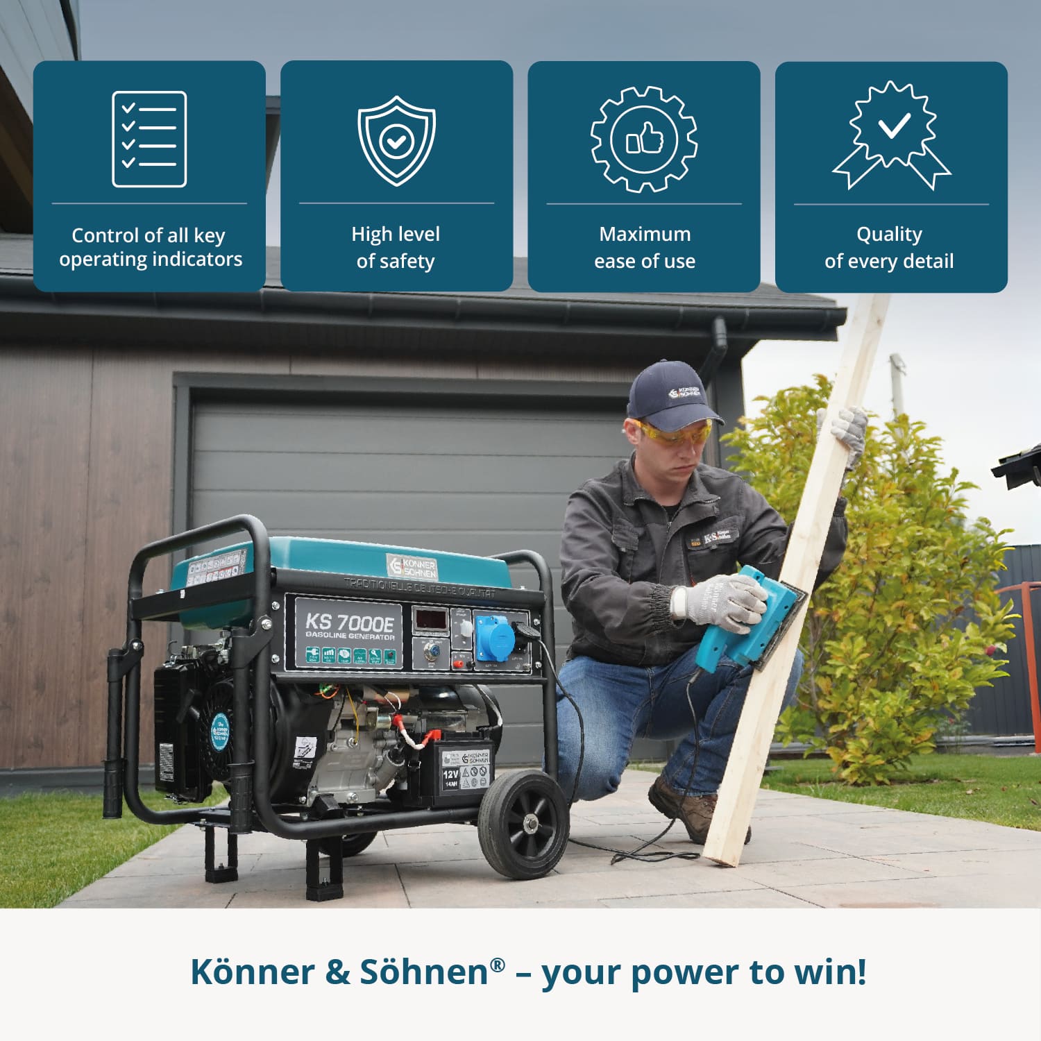 Benzininis generatorius "Könner & Söhnen" KS 7000E