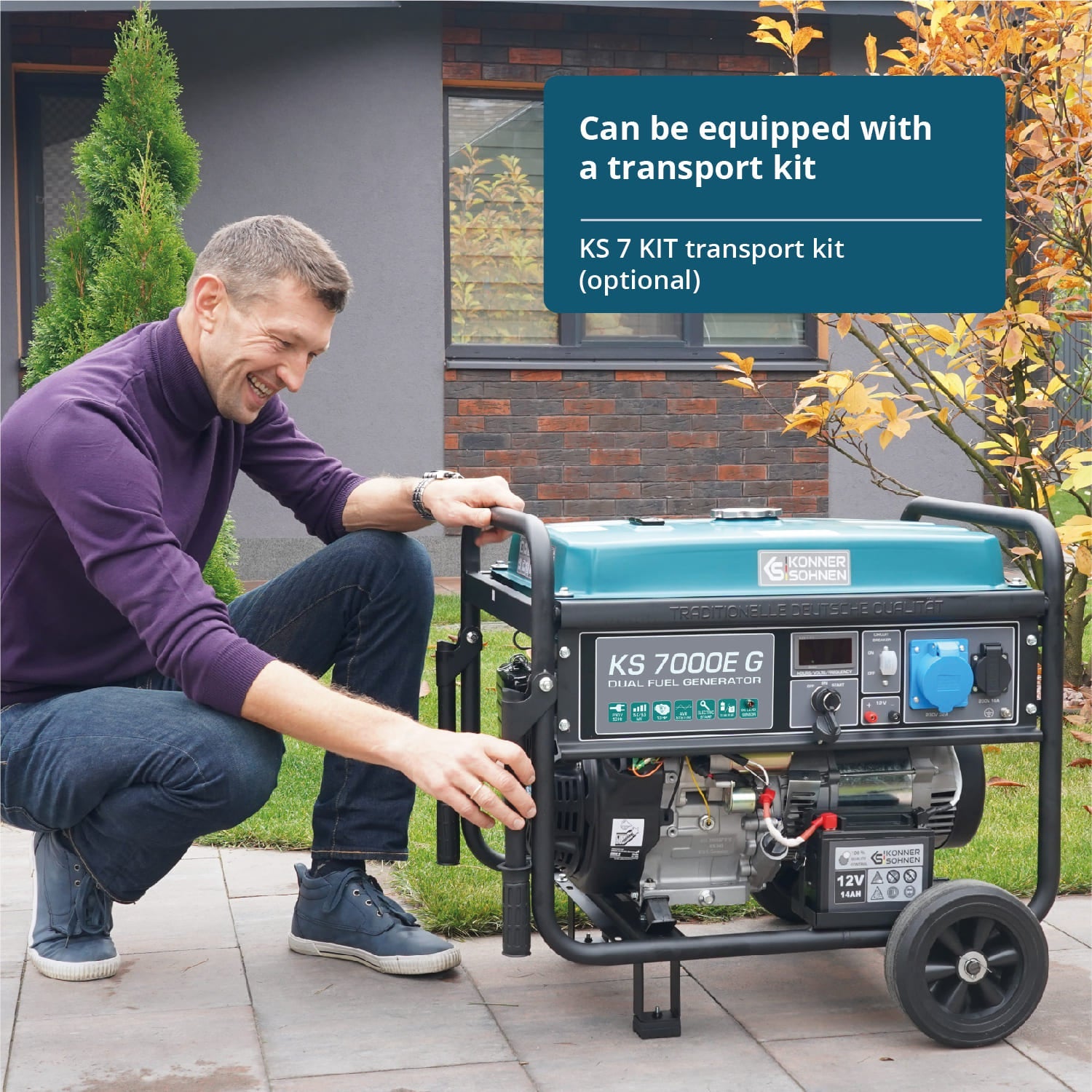 LPG/Benzininis generatorius "Könner & Söhnen" KS 7000E G
