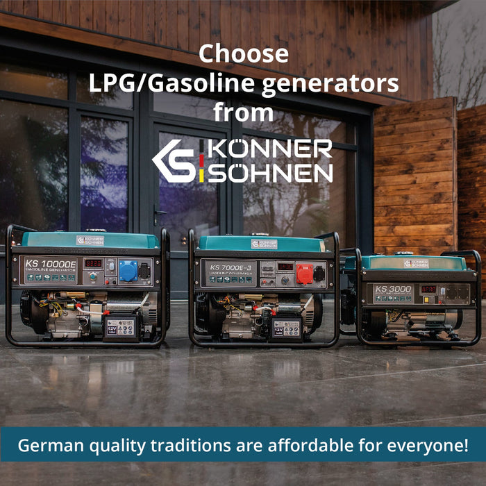 LPG/Benzininis generatorius "Könner & Söhnen" KS 7000E G