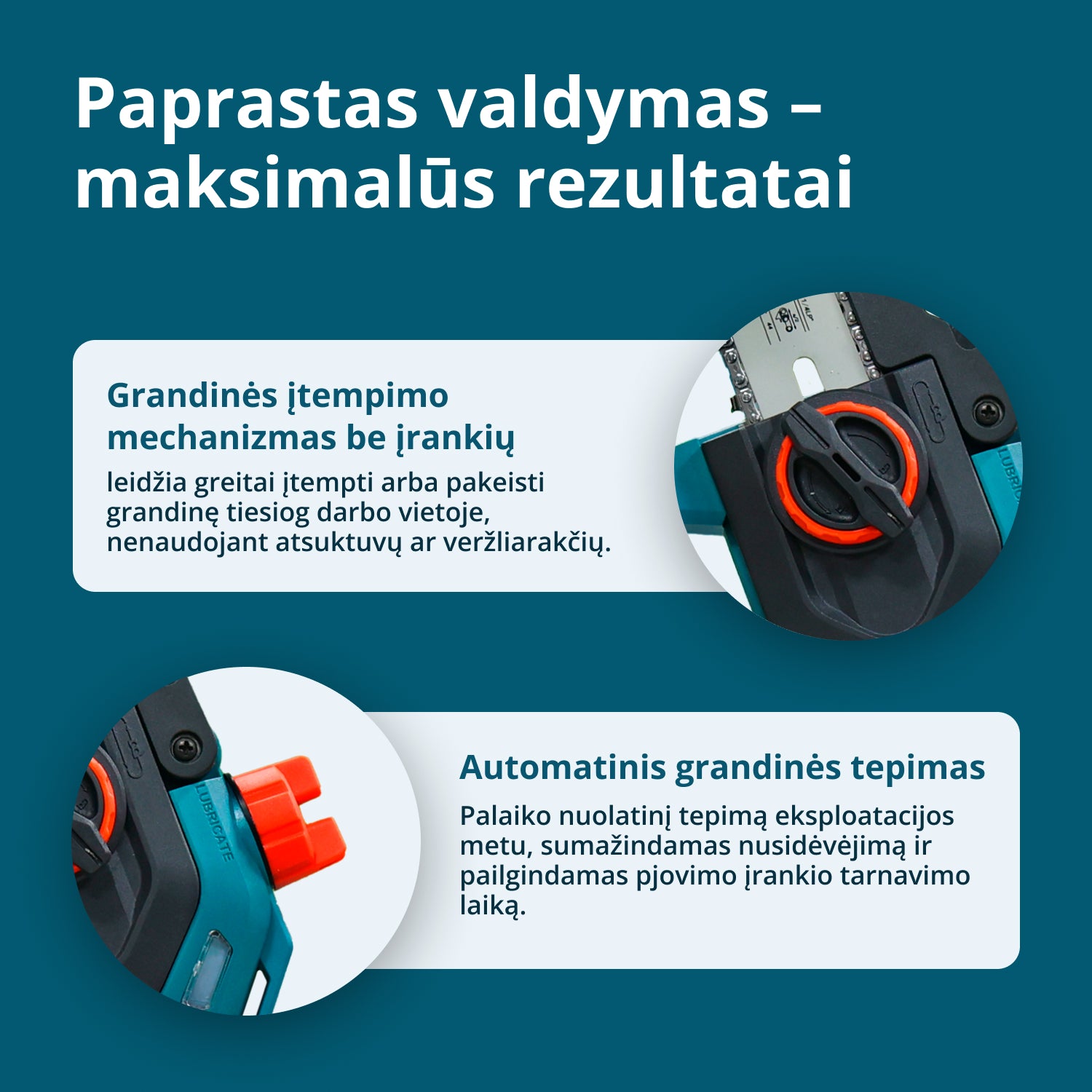 Belaidis mini grandininis pjūklas KS MCS20V-8