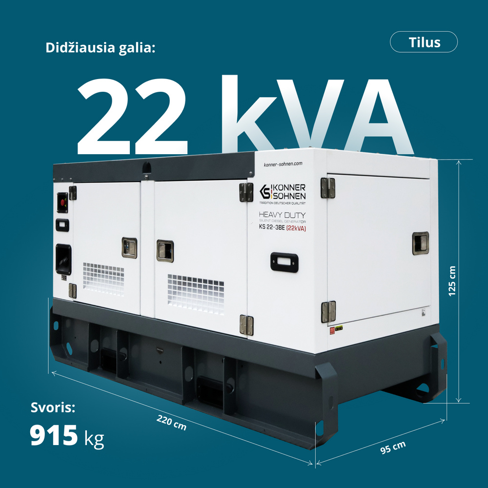 Trifazė dyzelinė jėgainė KS 22-3BE