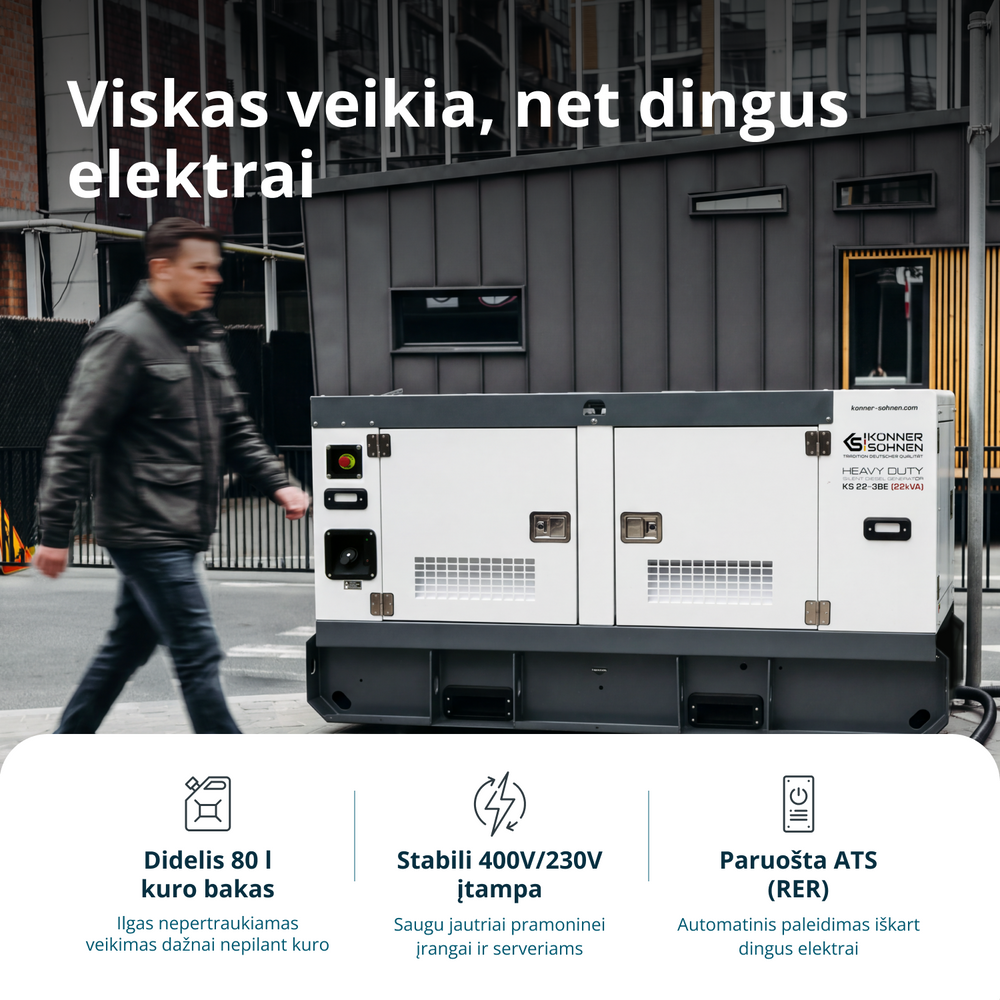 Trifazė dyzelinė jėgainė KS 22-3BE