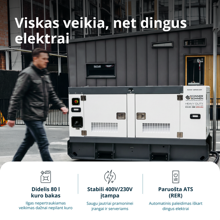 Trifazė dyzelinė jėgainė KS 22-3BE