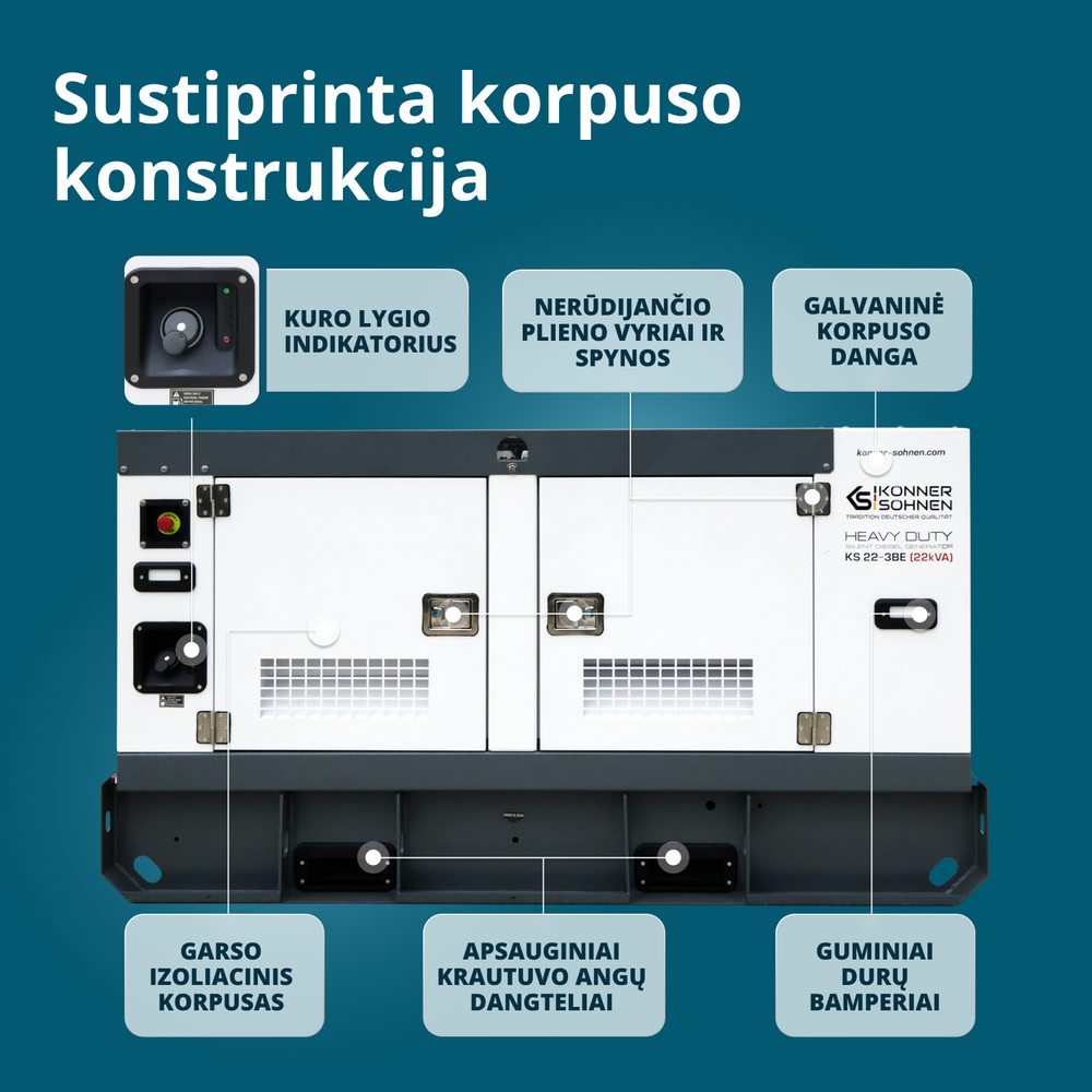 Trifazė dyzelinė jėgainė KS 22-3BE