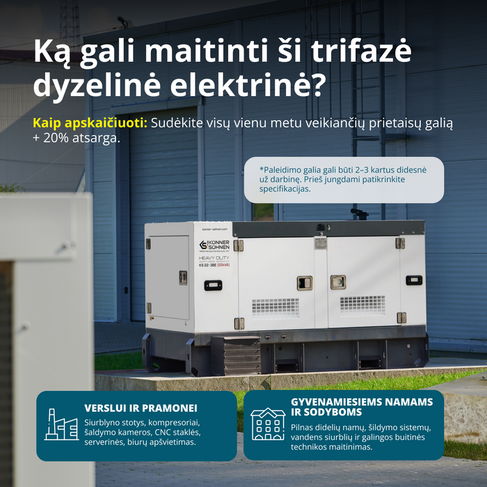Trifazė dyzelinė jėgainė KS 22-3BE