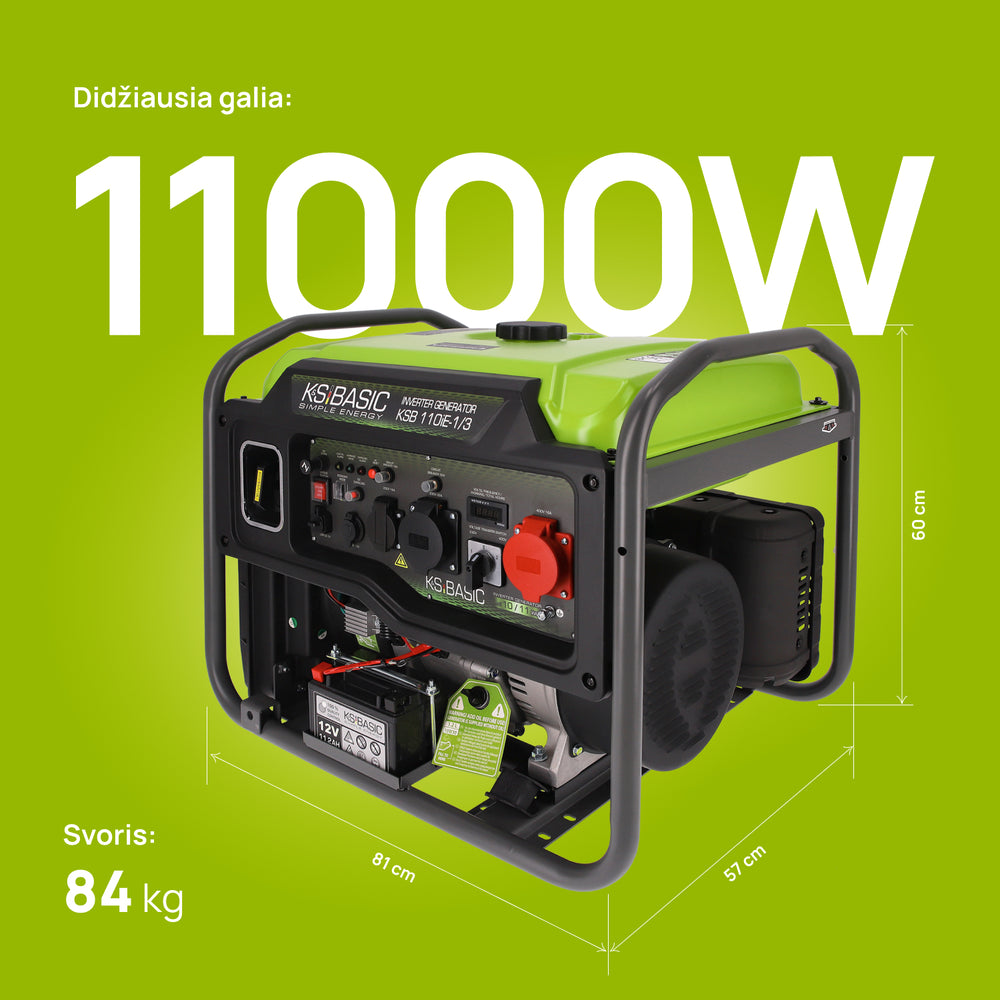 Inverterinis generatorius KSB 110iE-1/3