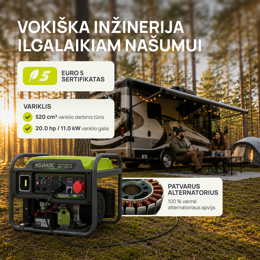 Inverterinis generatorius KSB 110iE-1/3