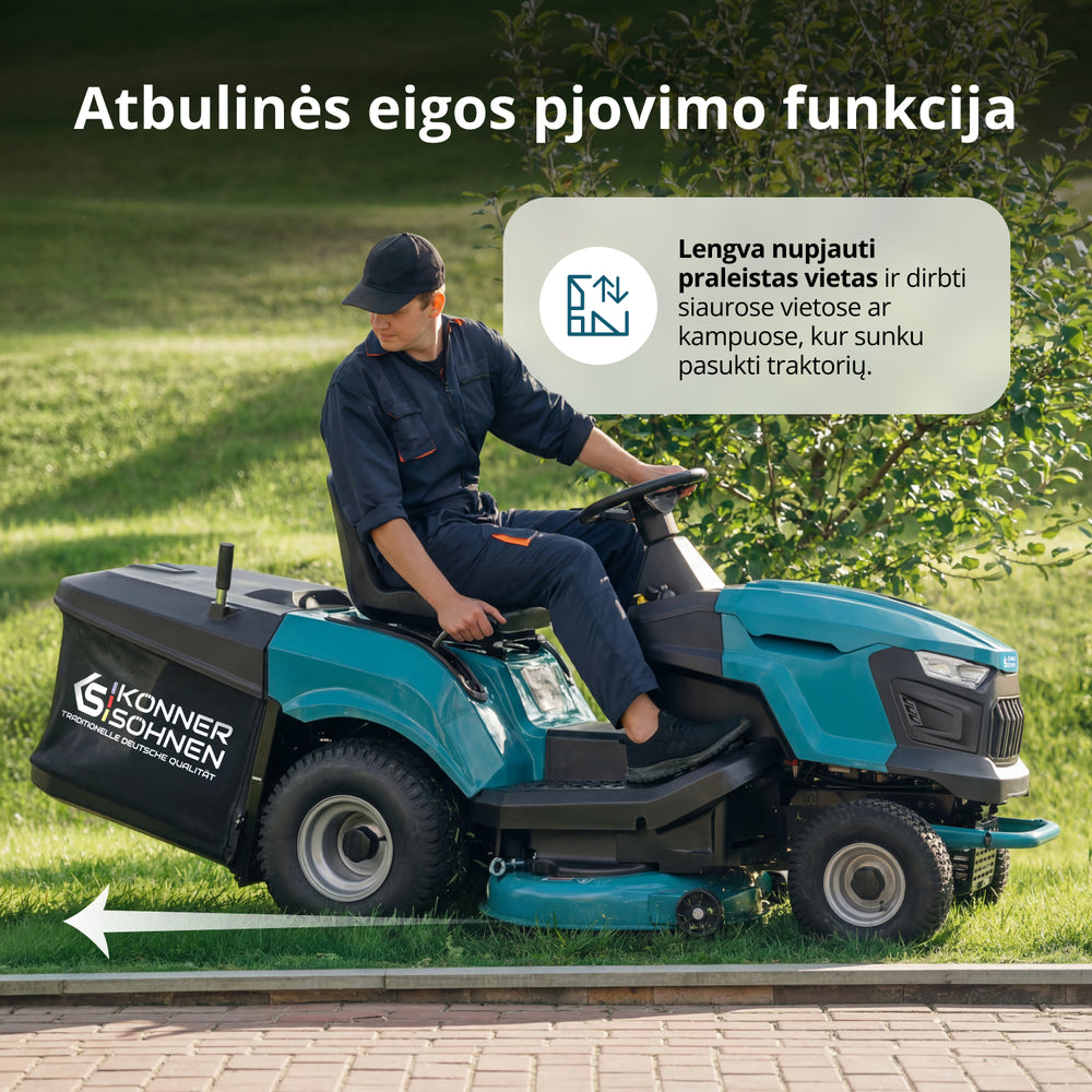 Benzininė traktorinė vejapjovė KS 98TMG-H