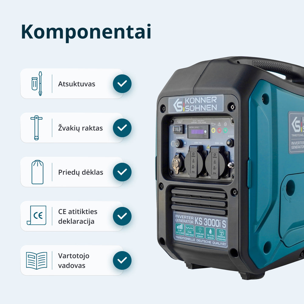 Inverterinis generatorius KS 3000i S