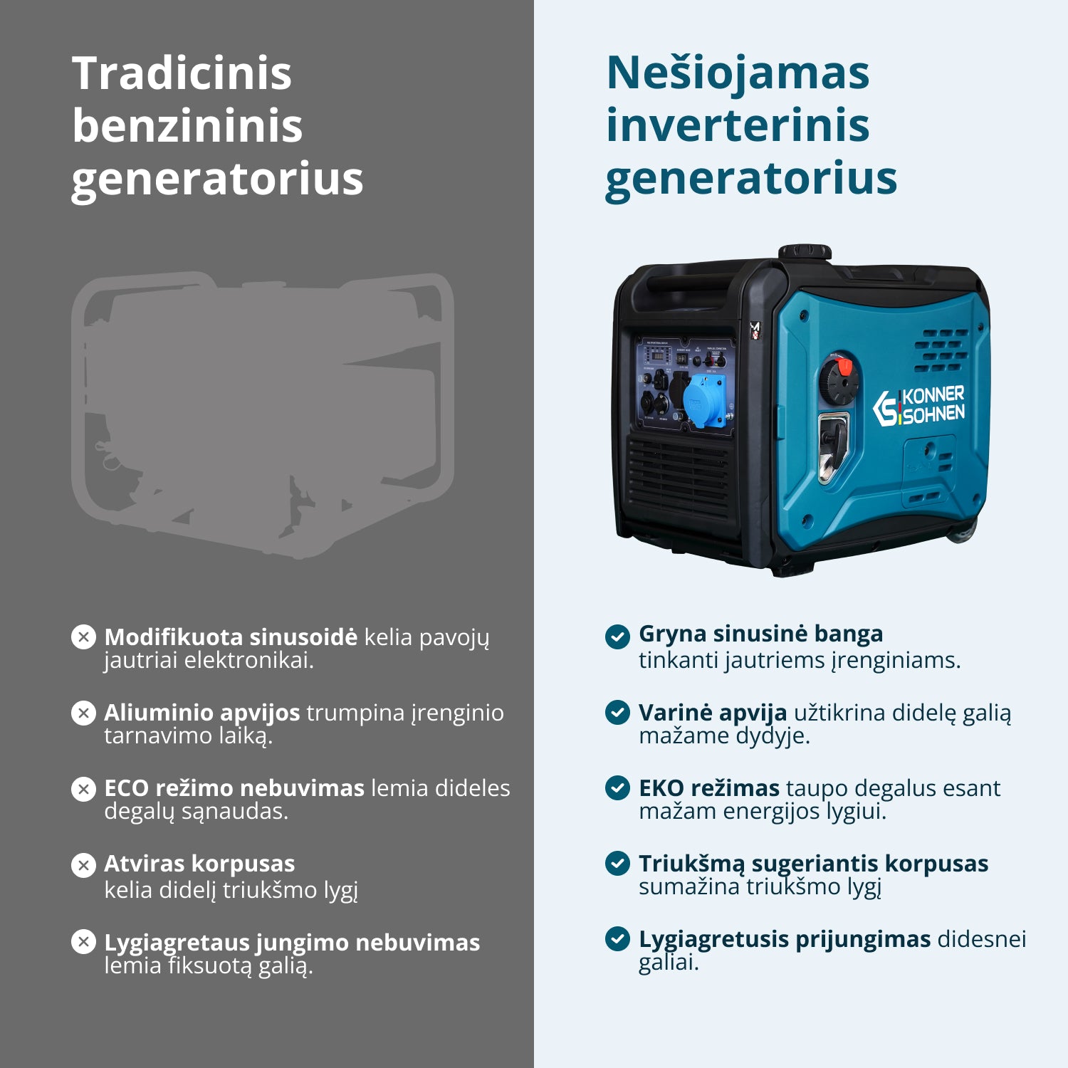 Inverterinis generatorius KS 6000iE S