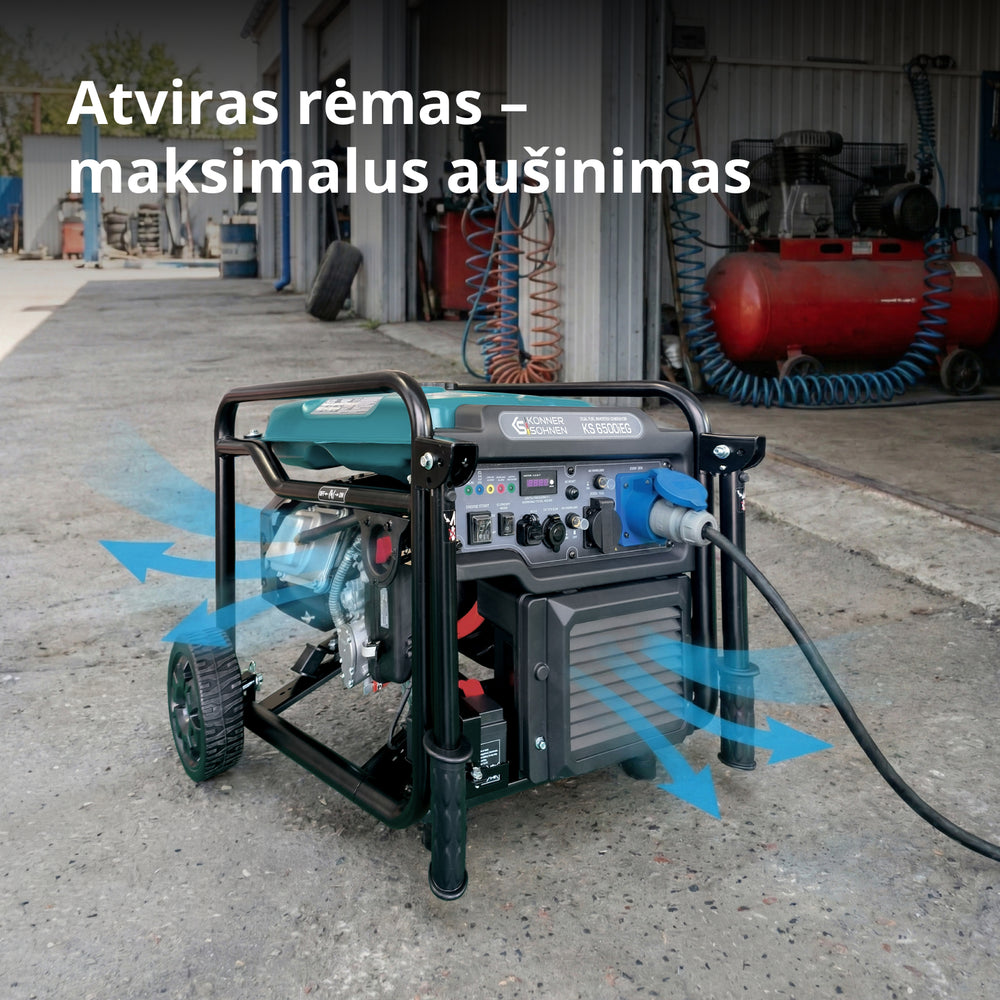 Dvigubo kuro inverterinis generatorius KS 6500iEG