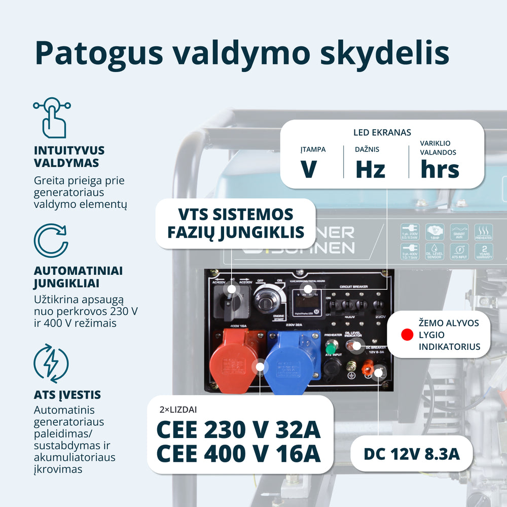 Dyzelinis generatorius "Könner & Söhnen" KS 9100HDE-1/3 ATSR (EURO V)