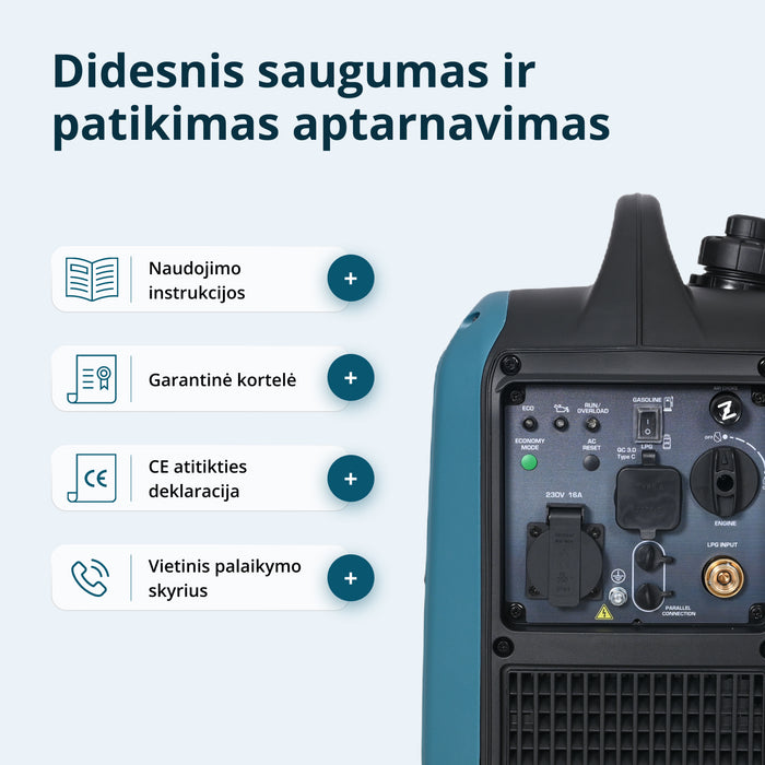 Inverterinis generatorius (LPG/benzinas) KS 1900iG S