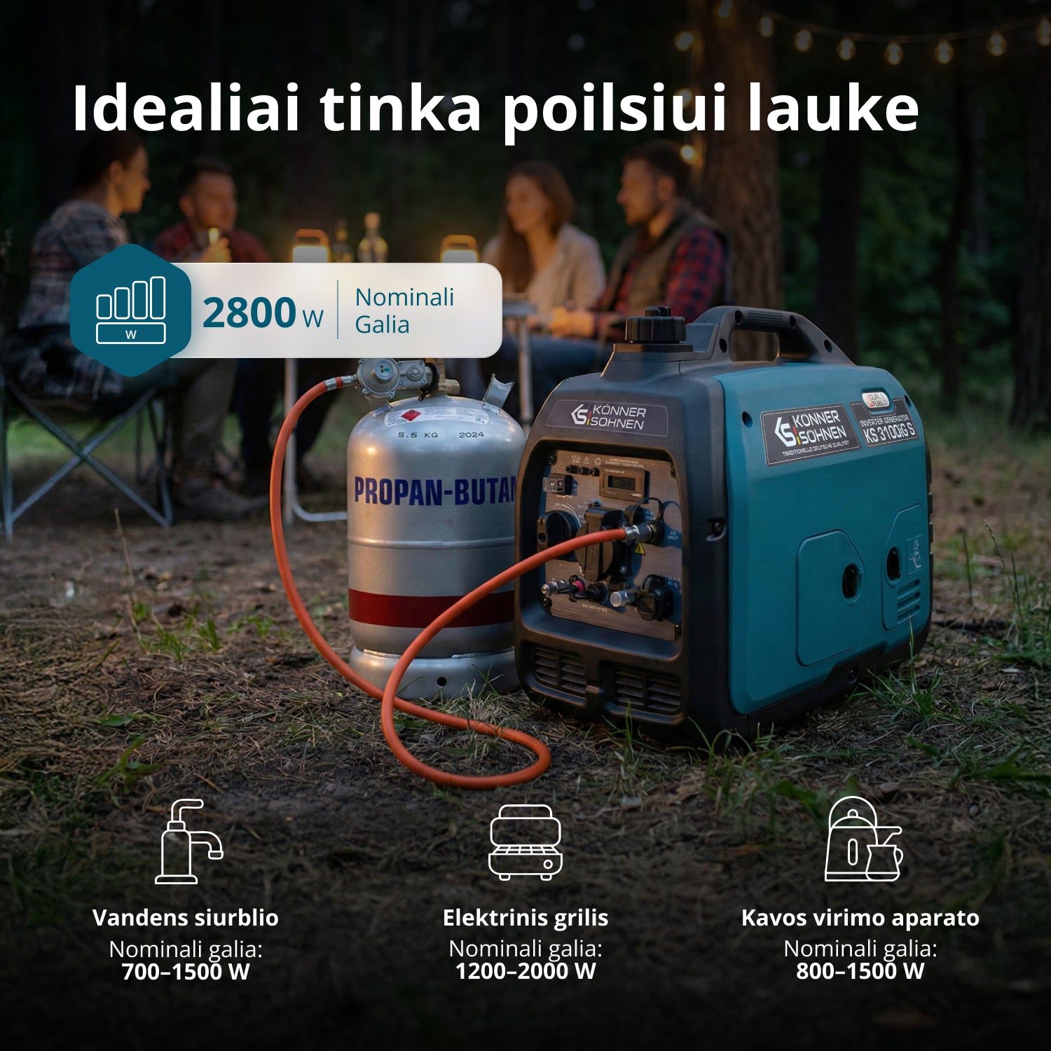 LPG/benzino inverterinis generatorius KS 3100iG S