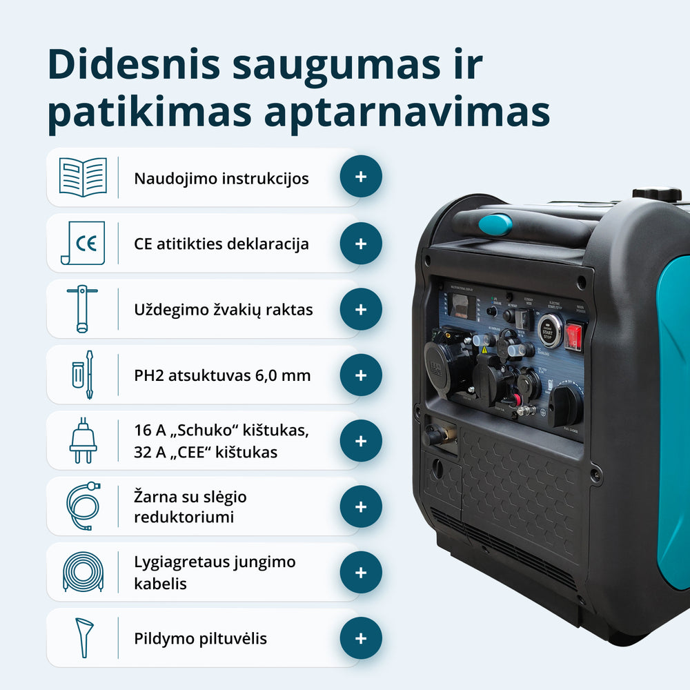 LPG/benzino inverterinis generatorius KS 5500iEG S