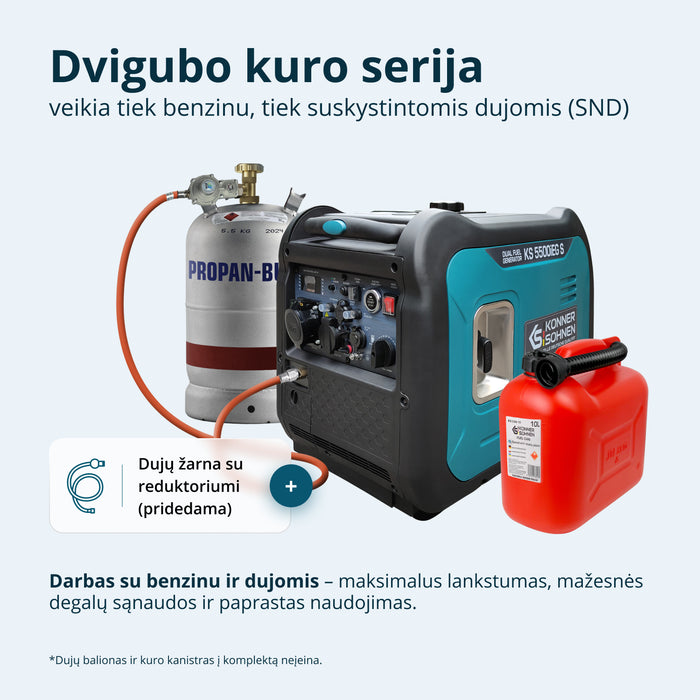 LPG/benzino inverterinis generatorius KS 5500iEG S
