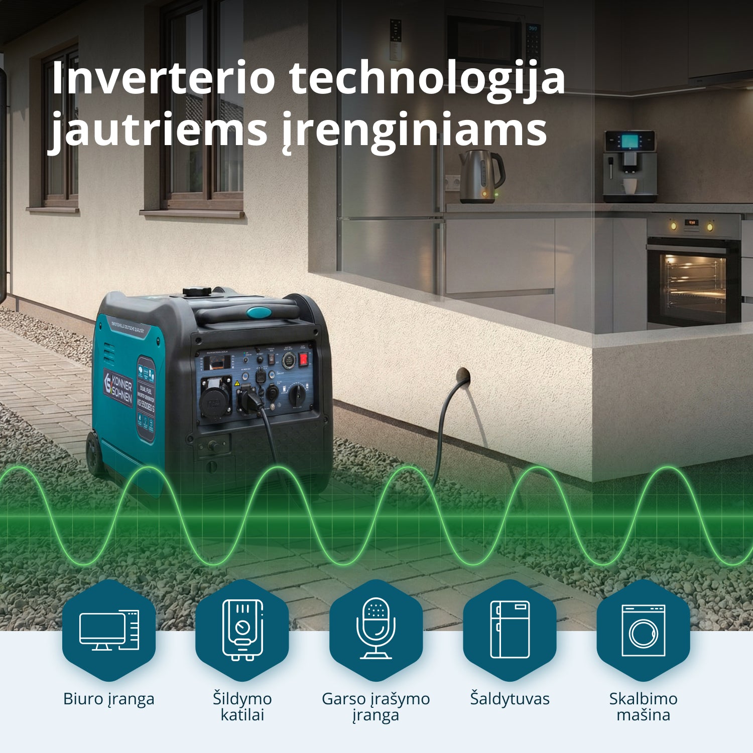 LPG/benzino inverterinis generatorius KS 5500iEG S