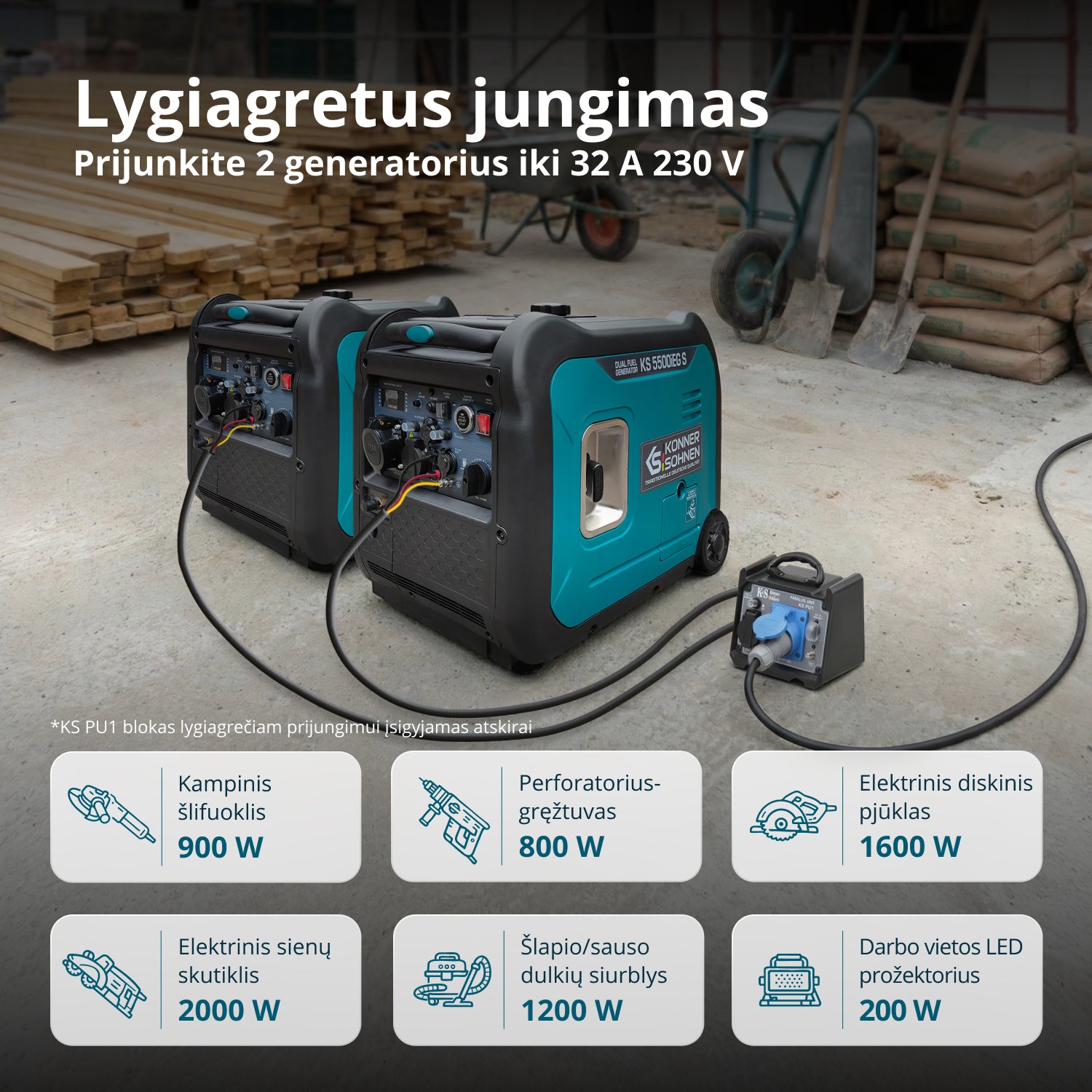 LPG/benzino inverterinis generatorius KS 5500iEG S