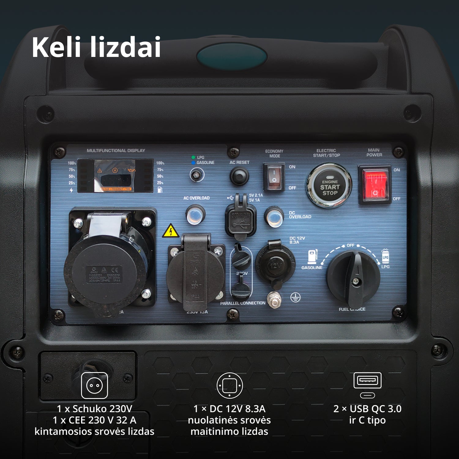 LPG/benzino inverterinis generatorius KS 5500iEG S