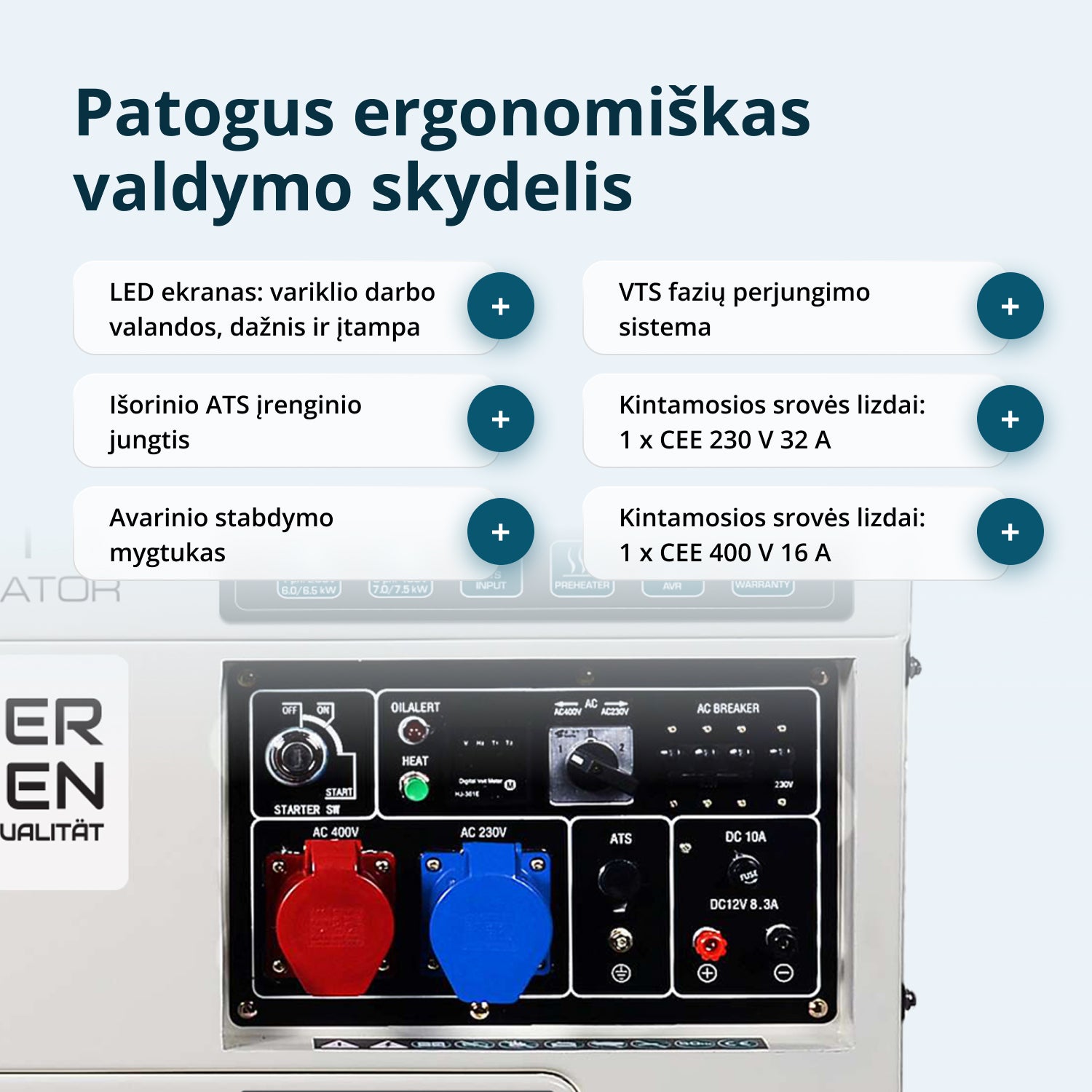 Dyzelinis generatorius "Könner & Söhnen" KS 9200HDES-1/3 ATSR (EURO V)
