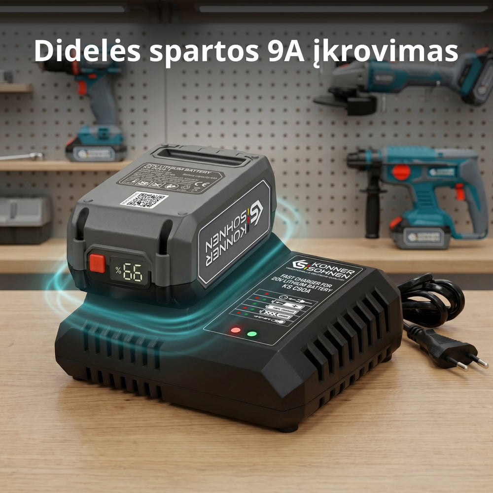 Greitas įkroviklis 20V ličio baterijai KS C90A