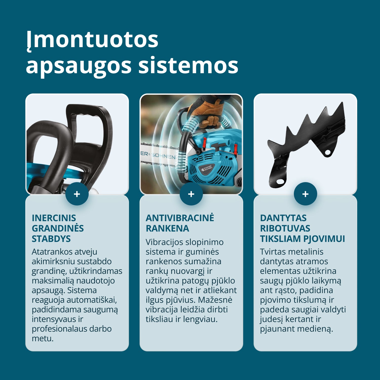 Benzininis grandininis pjūklas KS CS40G-20