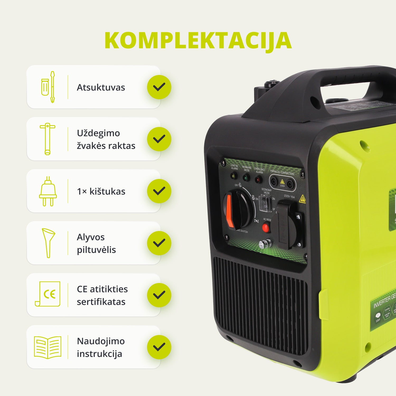 Inverterinis generatorius KSB 18i S