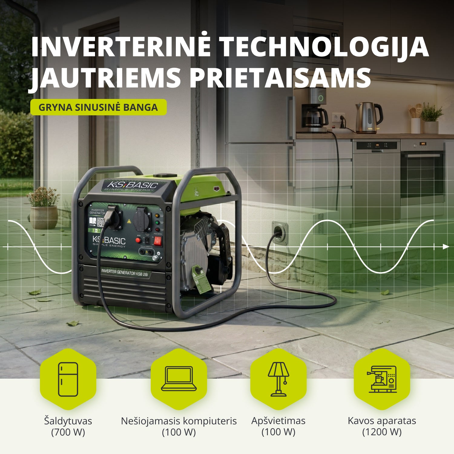 Inverterinis generatorius KSB 28i