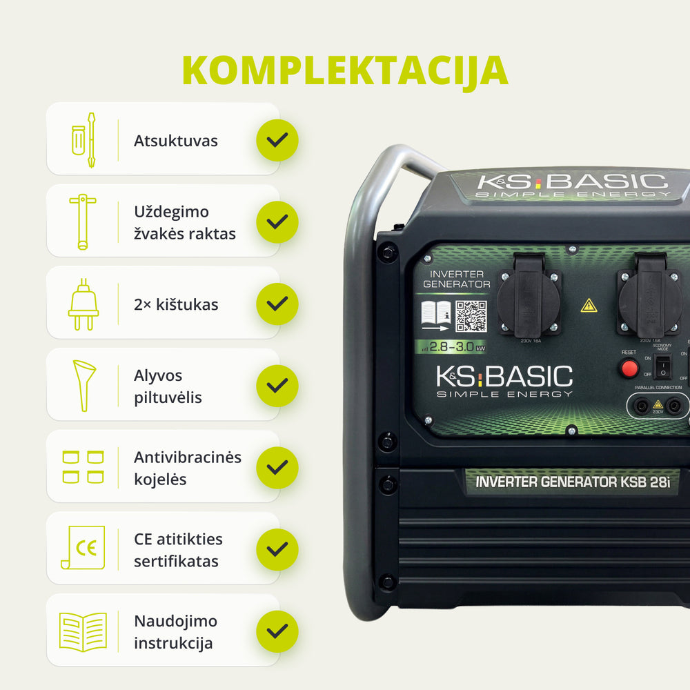 Inverterinis generatorius KSB 28i