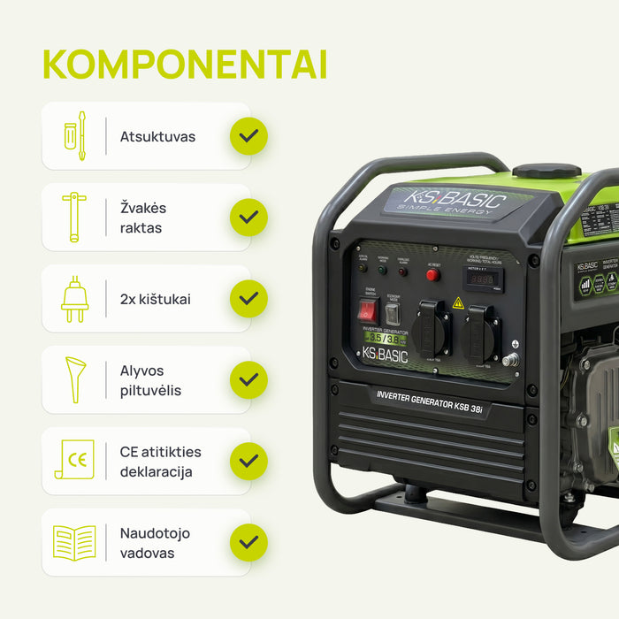 Inverterinis generatorius KSB 38i