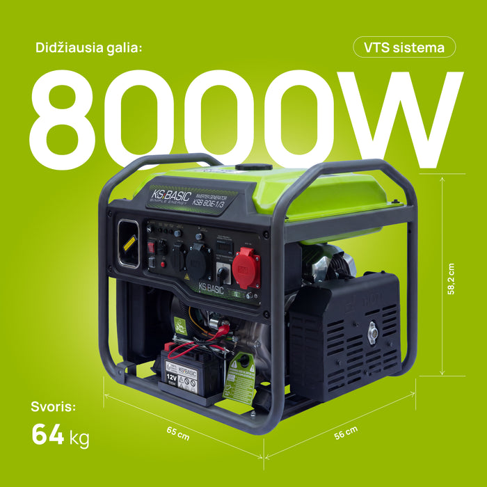 Inverterinis generatorius KSB 80iE-1/3